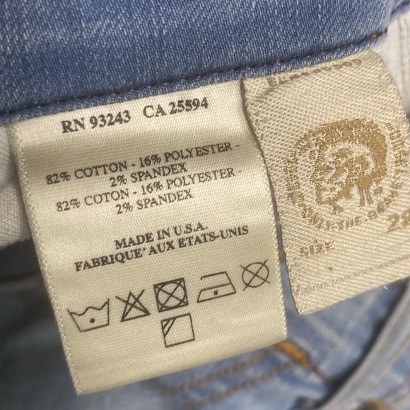 Diesel Industry Gruppe Super Slim-Skinny Low Waist Thin Light Wash Denim Jeans - Picture 12 of 14